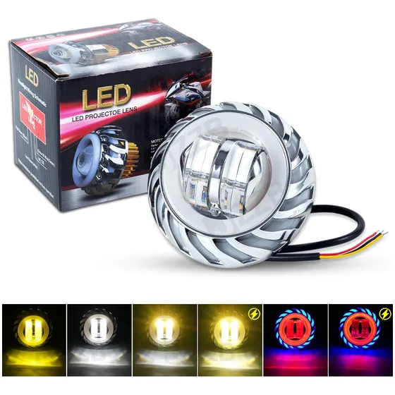 Faro De Ojo De Diablo/ Ángel Led Para Moto Faros Auxiliares