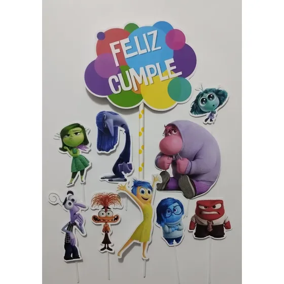 Adorno De Torta Cake Topper Oferta Listo Para Retirar-enviar Amarillo Mente Intensa