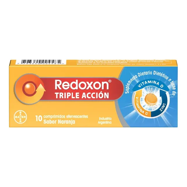 Redoxon Triple Acción Vitamina C Zinc 10 Comp Efervescentes