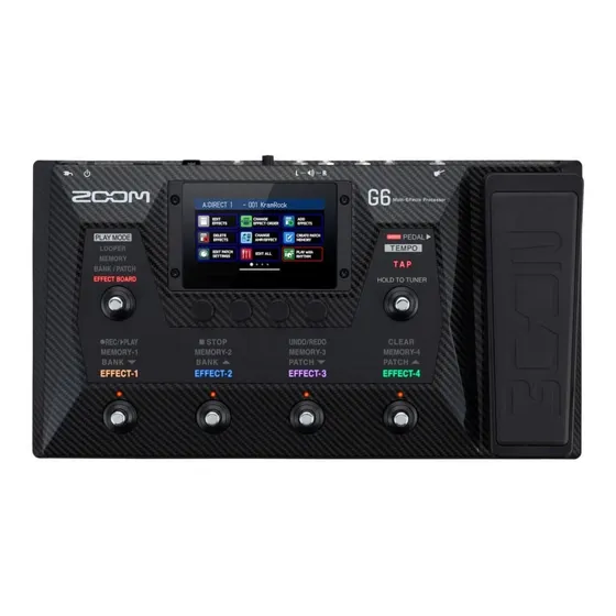 Pedaleira Para Guitarra Zoom G6 Processador Multi-efeitos