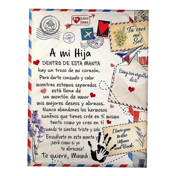 Manta Y Papá Carta De Aéreo Personalizada Inspirador