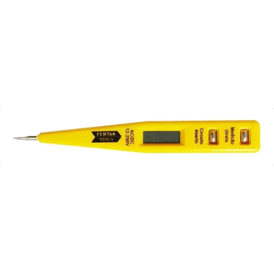 Chave Medidor De Fase Teste Voltagem Corrente Ac Dc 12 220v