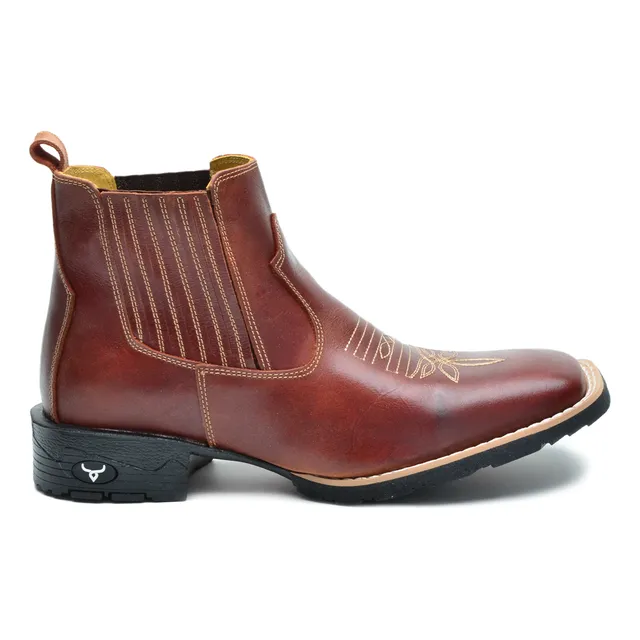 Botas Masculinas Country Texana Bico Quadrado Cano Curto