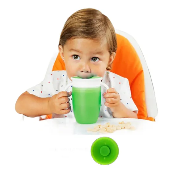 Vaso Antiderrames 360° De (7oz) Con Asas Para Bebé
