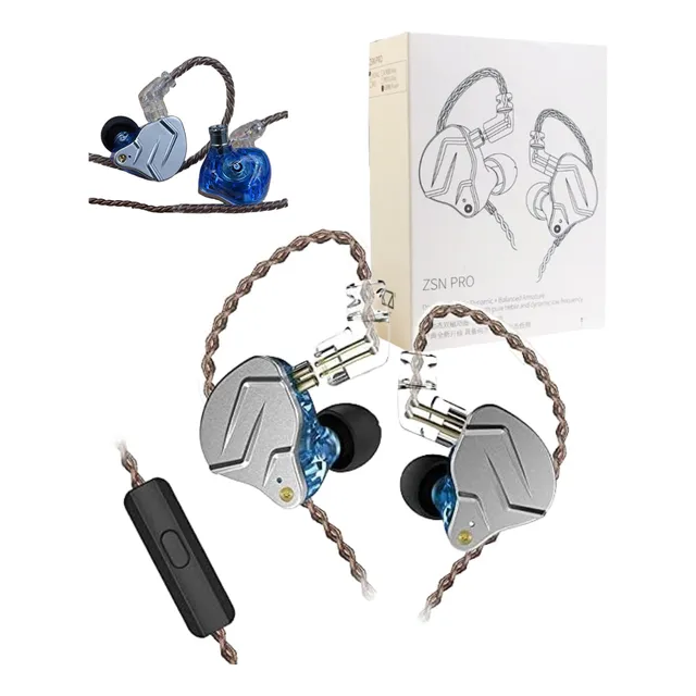 Auriculares In-ear Kz Zsn Pro Con Micrófono Gamer Hibrido