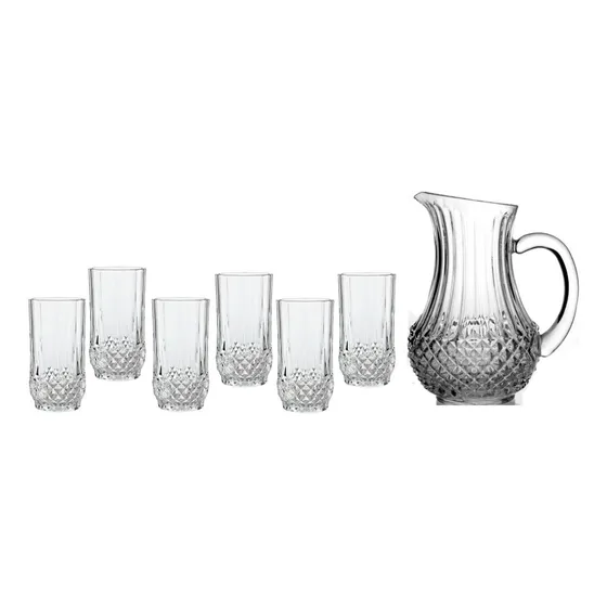 Set De 6 Vasos Y Jarra De Cristal D'arques 