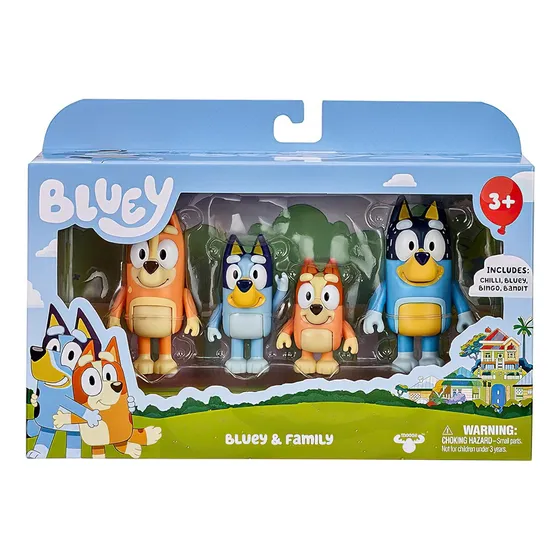 Bluey & Family 4 Figuras Bluey Bingo Chile Y Bandit
