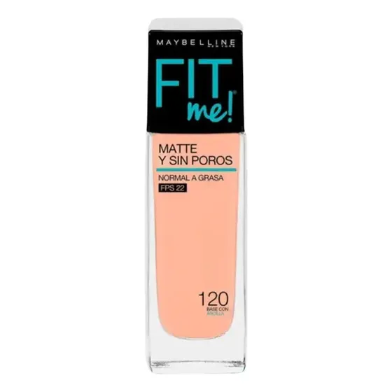 Base de maquillaje Maybelline Fit Me Fit Me Matte Maybelline Fit Me Matte tono 120 classic ivory - 30mL | Cuotas sin interés