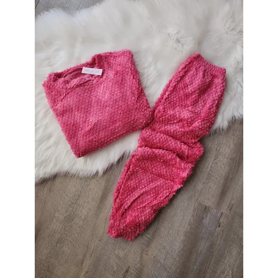 Pijama De Mujer Polar Peluche Tramado Calentito Invierno