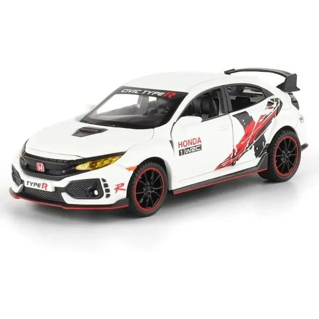 Carro De Liga Modelo Honda Civic Type-r Com Luz E Som