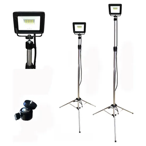 Pedestal Reclinável C/ Holofote 50w  Refletor Iluminação Led