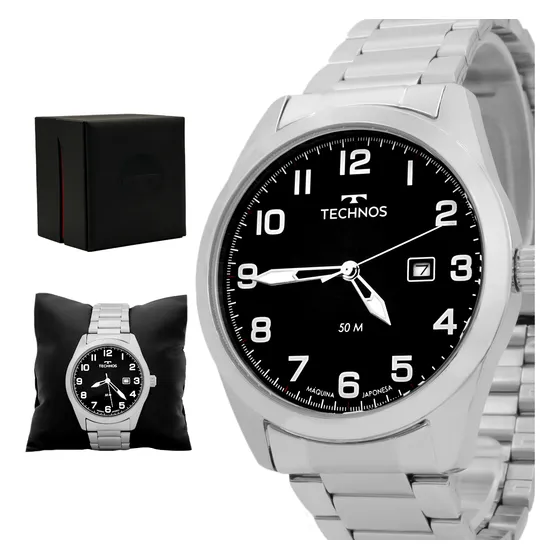 Relógio Technos Masculino Racer Aço Inoxidável Prata