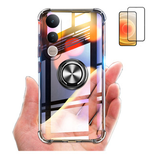 Capa Para Vivo V50 Lite Airbag De Anel+mica Capa Para Vivo V50 Lite Airbag De Anel+mica