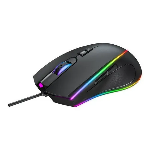 Mouse Gamer Havit Ms1017 Con Luces Led Rgb Color Negro
