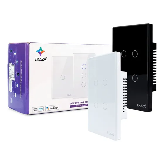 Interruptor Wifi Inteligente 4 Botões 4x2 Tuya Alexa Google