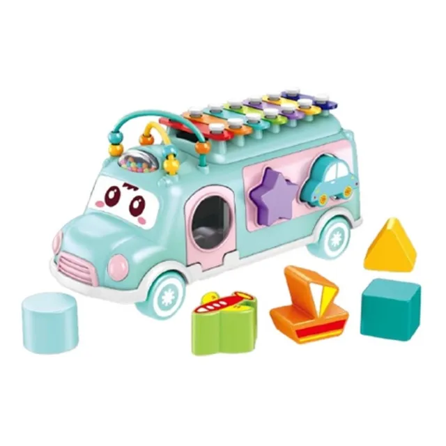 Juguete Omnibus Musical Con Xilofon Y Fichas Encastre Niños