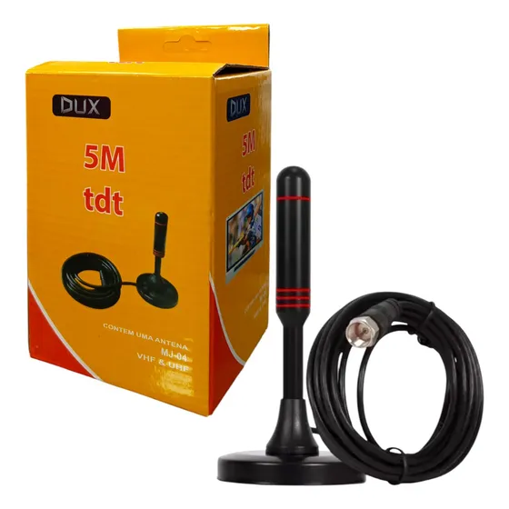 Antena Televisores Smart Tv Cable  5 Mts. Base Imantada Tdt