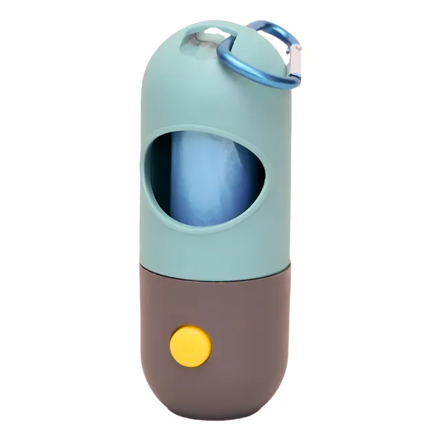 Dispensador De Bolsas Con Linterna + 1 Rollo De Bolsas