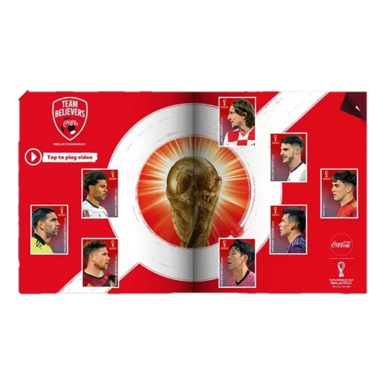 Láminas Originales Coca Cola Mundial Qatar Album Panini Indv