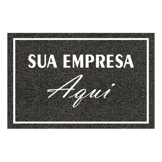 Tapete Personalizado Capacho 120x60 Logomarca 12mm Cor Grafite
