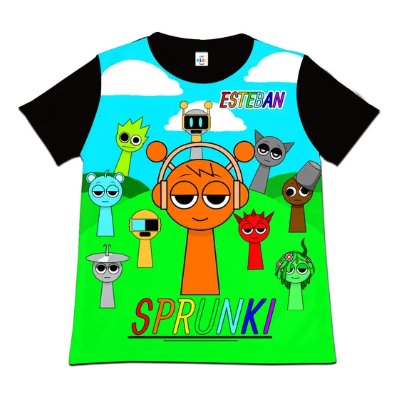 Franela Camisa Niño Sprunki Game En Poliester