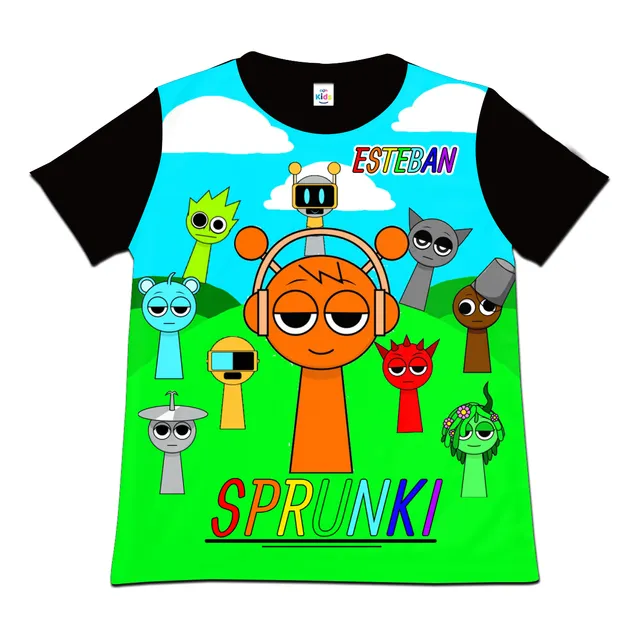 Franela Camisa Niño Sprunki Game En Poliester