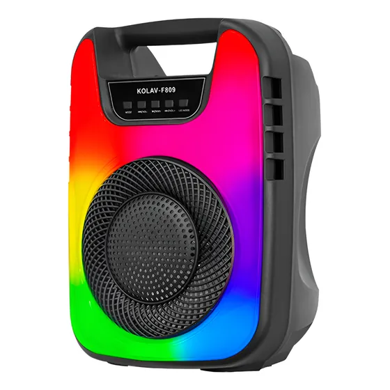 Parlante Kolav Bluetooth F809 8 Pulgadas Luces Rgb