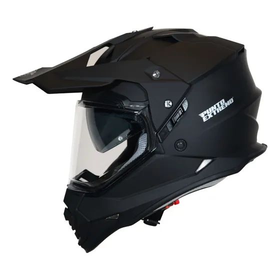 Casco Moto Enduro Punto Extremo 632a Dakar Negro Mate