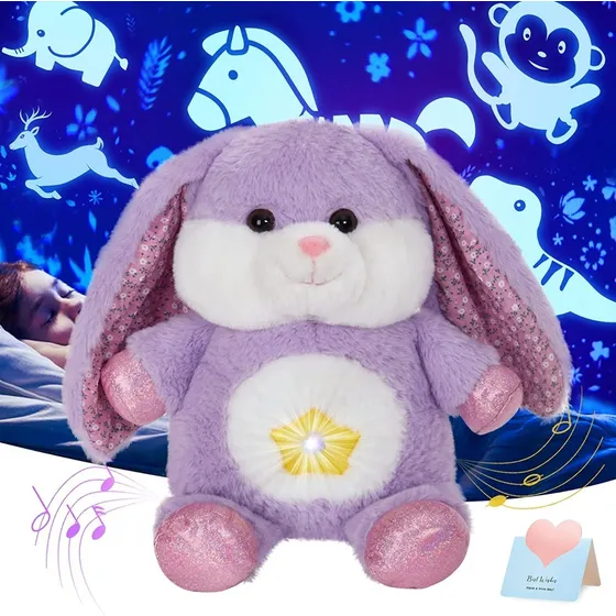 Peluche Conejo Proyector De Luz 20 Canciones