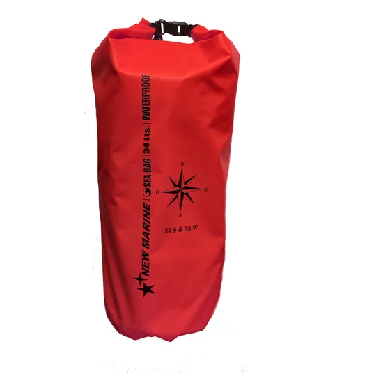 Bolso Estanco 34 Lts.| C/ Correa | Kayak | Nautica | Nautico Color Rojo