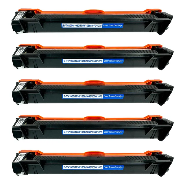 Kit Pack 5 Toner Compatible Con Brother Tn1060 Tn 1060 Negro