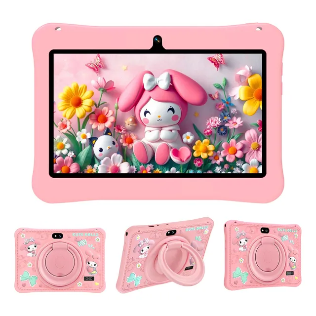 HANCDON F06 tablet para ninos Con Funda 8'' 128GB Y 6GB RAM Android 12 Wifi Gps Espacio Niños Rosa tablet para niñas tablet android