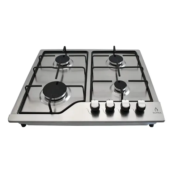 Parrilla Empotrable Supra Nova Steel 4q 63 Cm Color Plateado
