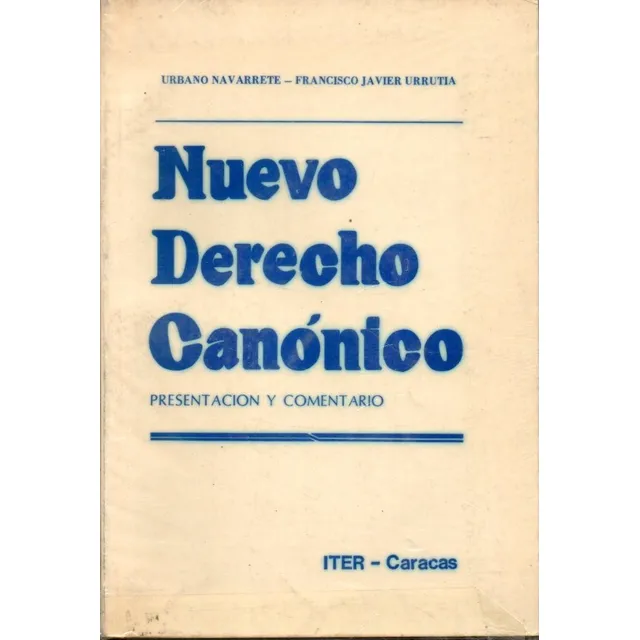 Nuevo Derecho Canonico Presentacion Y Comentario