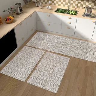 Tapete De Cozinha Antiderrapante Mosaico Jogo De 3 Peças Tapete De Cozinha Antiderrapante Mosaico Jogo De 3 Peças