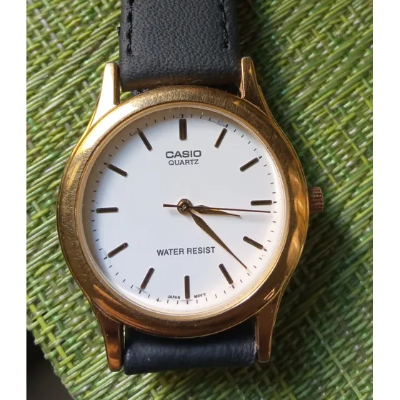 Reloj Casio De Cuarzo Chapa De Oro Cristal Mineral Elegante