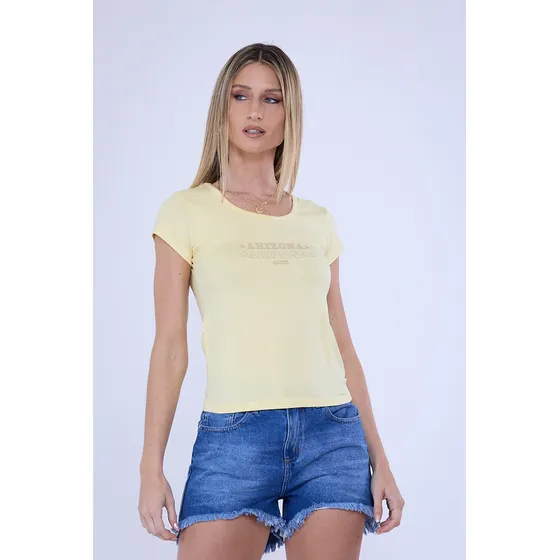 Remera Modal Manga Corta Arizona Sexy Mujer Moda Scombro