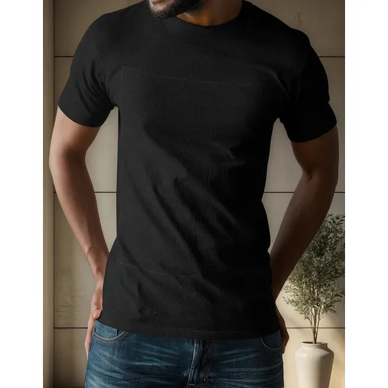 Camiseta Masculina Algodão Pima Peruano Lisa Regular