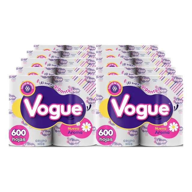 Papel Higiénico Vogue 40 Rollos De 600 Hojas C/u