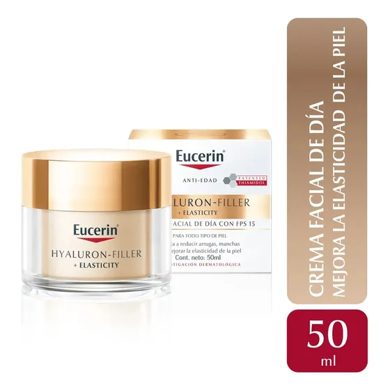 Eucerin HYALURON-FILLER + Elasticity Crema facial antiedad de día FPS 15 50 ml