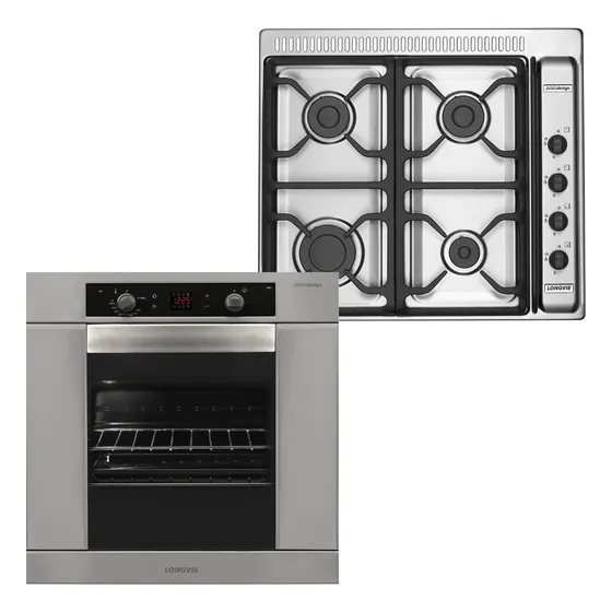  Combo A Gas Longvie - Horno H6900x + Anafe A6600rxf C/venti