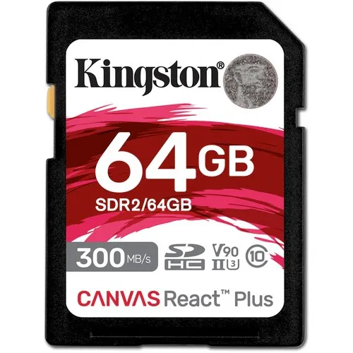 Memoria Sdxc Kingston V90 64gb 300mb/s Canvas React Plus