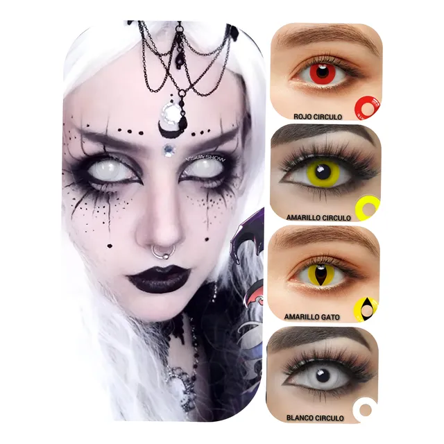  Accesorios Lentes Cosmeticos De Halloween+estuche  