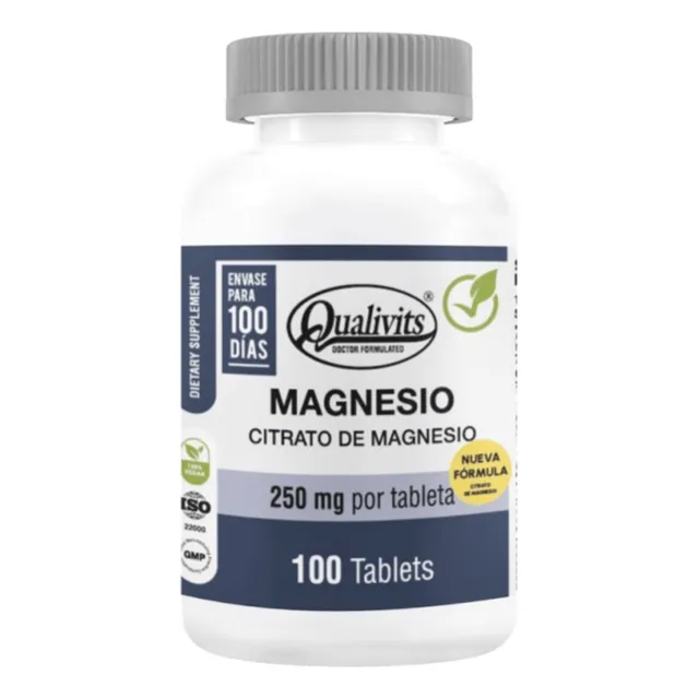 Citrato De Magnesio Qualivits® 250mg X 100 Tabletas