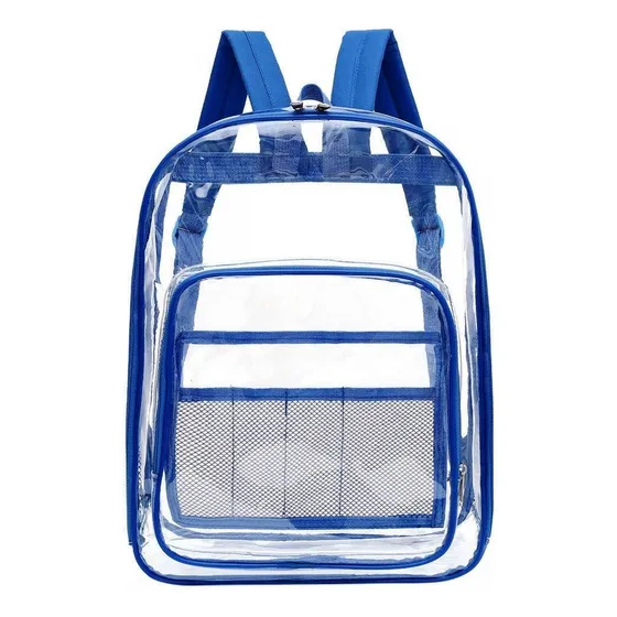 Morral Transparente Grande + Full Calcomanias Bolso Escolar