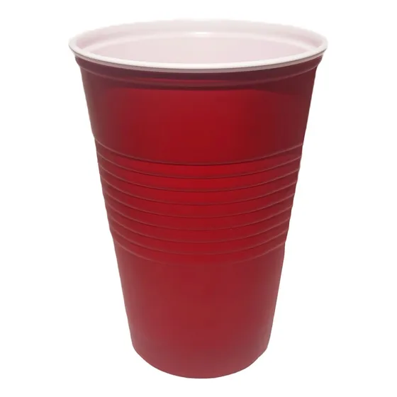 Vaso Plastico Rojo Americano Descartable Fiesta 500ml X 50u