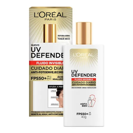 Protector Solar L'oréal Uv Defender Fluido Inv. Fps50 40 Grs