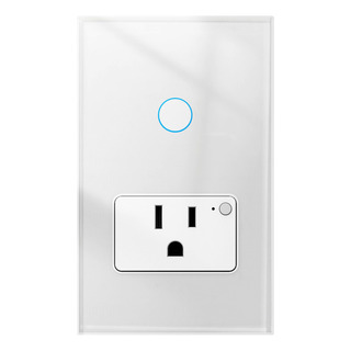 Apagador Con Enchufe Wifi Inteligente 1 Botón Interruptor Apagador Con Enchufe Wifi Inteligente 1 Botón Interruptor