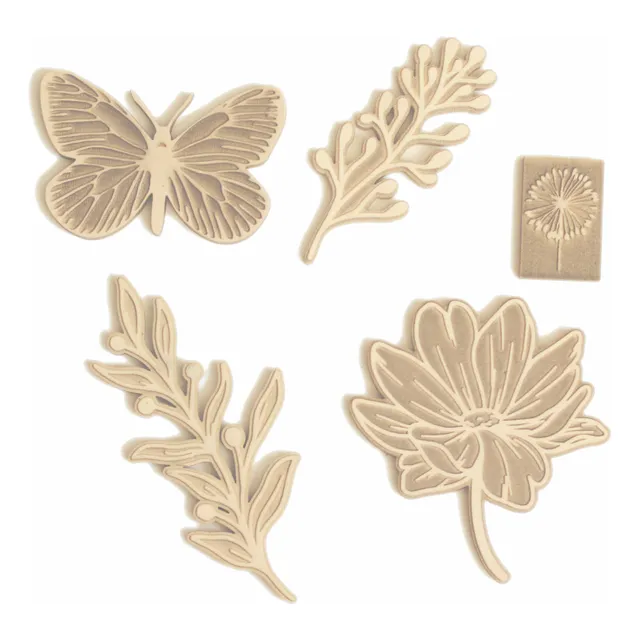 Kit De 5 Sellos Mariposa Y Hojas - Cupa Home Deco