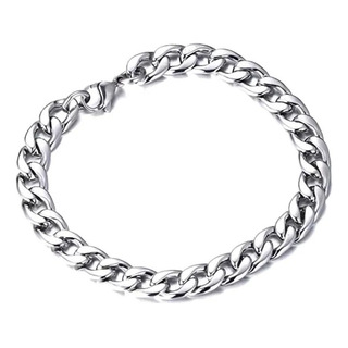 Pulsera Cadena 5mm De Hombre 18cm Largo Estilo Cubano Acero Pulsera Cadena 5mm De Hombre 18cm Largo Estilo Cubano Acero